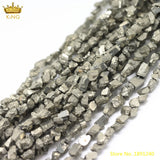 Natural Pyrite Iron Nugget Chip Beads for DIY Jewelry Making