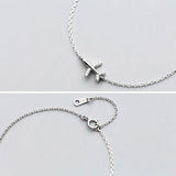Silver Airplane Bracelet 925 Jewelry Chain for Women Girls