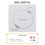 Silver Airplane Bracelet 925 Jewelry Chain for Women Girls