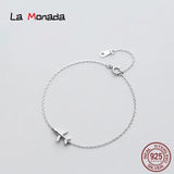 Silver Airplane Bracelet 925 Jewelry Chain for Women Girls
