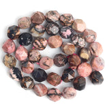10mm Faceted Rhodonite Spacers Beads for Jewelry Making
