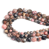 10mm Faceted Rhodonite Spacers Beads for Jewelry Making