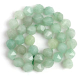10mm Green Aventurine Faceted Spacers Beads