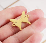 20Pcs/Lot Stainless Steel Butterfly Pendant Charms DIY Jewelry