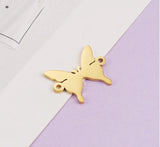 20Pcs/Lot Stainless Steel Butterfly Pendant Charms DIY Jewelry