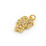 Micro Pave Clear CZ Grape Charm for Bracelets or Necklaces Jewelry