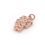 Micro Pave Clear CZ Grape Charm for Bracelets or Necklaces Jewelry