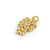 Micro Pave Clear CZ Grape Charm for Bracelets or Necklaces Jewelry