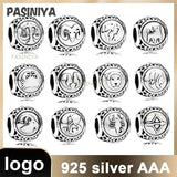925 Sterling Silver Charm Bracelet DIY Stone Chinese Charms for Women