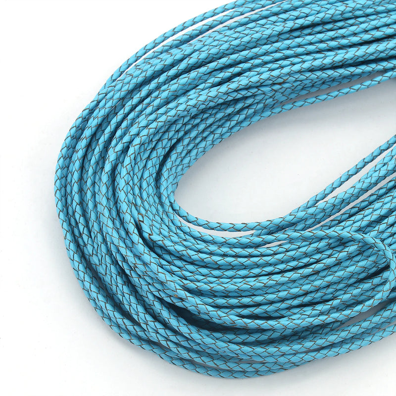 Braided Leather Rope Cord Jewelry Accessories 3 4 5 6mm Round Leather Cord