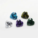 15 Colors/Lot Heart CZ Stones for Jewelry Making