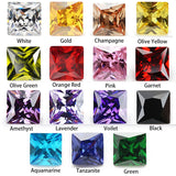 15 Colors 4-10mm AAAAA Square CZ Stone for Jewelry DIY Making