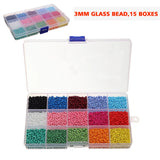 15 Colors Mini Beads DIY Jewelry Making with Container Box