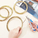 15 Gauge 16.4ft Square Copper Wire Half Hard Brass Wire for Jewelry Beading