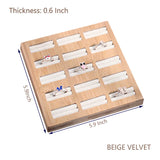 15 Grid Bamboo Earrings Organizer Storage Rack Jewelry Rings Display
