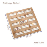 15 Grid Bamboo Earrings Organizer Storage Rack Jewelry Rings Display