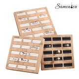 15 Grid Bamboo Earrings Organizer Storage Rack Jewelry Rings Display