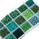 15 Grid Glass Seed Bead Set Box Jewelry Making Bulk DIY Spacer Bead Kits
