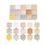15 Grid Glass Seed Bead Set Box Jewelry Making Bulk DIY Spacer Bead Kits