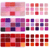 15 Grid Glass Seed Bead Set Box Jewelry Making Bulk DIY Spacer Bead Kits
