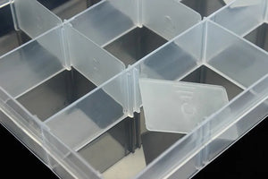 15 Compartment Plastic Storage Box Square Jewelry Bead Case