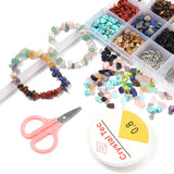 15-Piece Irregular Freeform Chip Gravel Beads Kit for Jewelry Making