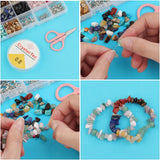 15-Piece Irregular Freeform Chip Gravel Beads Kit for Jewelry Making