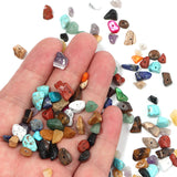 15-Piece Irregular Freeform Chip Gravel Beads Kit for Jewelry Making