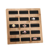 Bamboo Jewelry Rings Storage Tray Organizer Display Rack