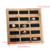 Bamboo Jewelry Rings Storage Tray Organizer Display Rack