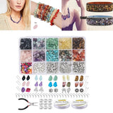 15 Grids Stone Beads DIY Jewelry Making Earring Crafts for Beginners