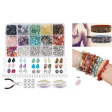 15 Grids Stone Beads DIY Jewelry Making Earring Crafts for Beginners