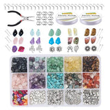 15 Grids Stone Beads DIY Jewelry Making Earring Crafts for Beginners