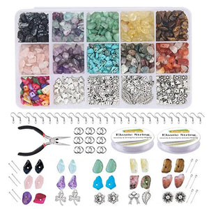 15 Grids Stone Beads DIY Jewelry Making Earring Crafts for Beginners