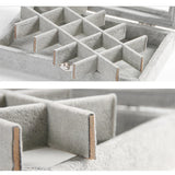 15 Grids Velvet Jewelry Display Storage Box Earrings Ring Organizer