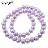 Baroque Freshwater Pearl Beads Round Light Purple 8-9mm