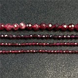 15 Inches Natural Faceted Garnet Stone Bead 2/3/6MM Fine Red Loose Beads