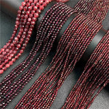 15 Inches Natural Faceted Garnet Stone Bead 2/3/6MM Fine Red Loose Beads