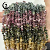 15'' Irregular Gradient Tourmaline Beads Natural Stone Loose Beads