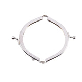 Metal Frames Snap Clasp Arch Pattern Coin Style Purse Silver
