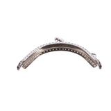 Metal Frames Snap Clasp Arch Pattern Coin Style Purse Silver