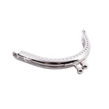Metal Frames Snap Clasp Arch Pattern Coin Style Purse Silver