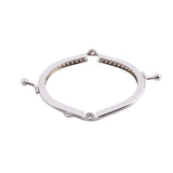 Metal Frames Snap Clasp Arch Pattern Coin Style Purse Silver