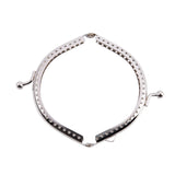 Metal Frames Snap Clasp Arch Pattern Coin Style Purse Silver