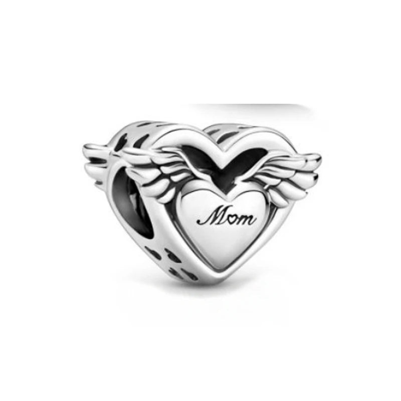 Mother Collection 925 Sterling Silver Charm Bracelet Fit Women Jewelry Logo