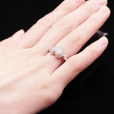 15% Off Ring Heart Jewelry Micro Pave Silver Plated Rings for Women Wedding