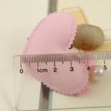 15 Pcs Glitter Fabric Hearts, 5.5*4cm Craft Embellishments