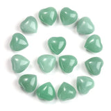 15 Pcs Rose Quartz Heart Stones Set Bulk Polished Chakra Balancing