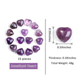 15 Pcs Rose Quartz Heart Stones Set Bulk Polished Chakra Balancing