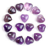 15 Pcs Rose Quartz Heart Stones Set Bulk Polished Chakra Balancing